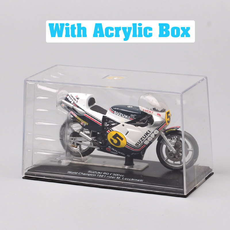1:24 Scale Tiny Italeri Suzuki RGD500 World Champion 1981 Rider M.Lucchinelli #5 Motorcycle Diecast Vehicles GP Bike Model Toy