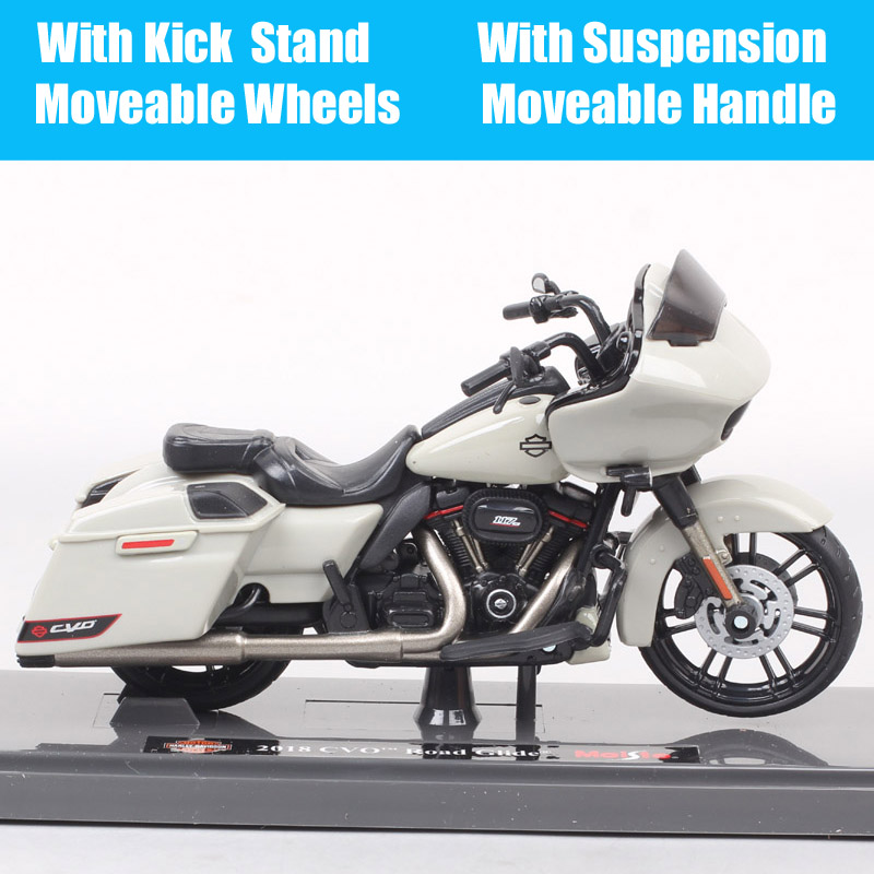 1:18 Scale Maisto 2018 HD CVO Road Glide Custom Tour Riders Bike Diecast Motorcycle Vehicle Toy Motorbike Model Kids Hobby Gift