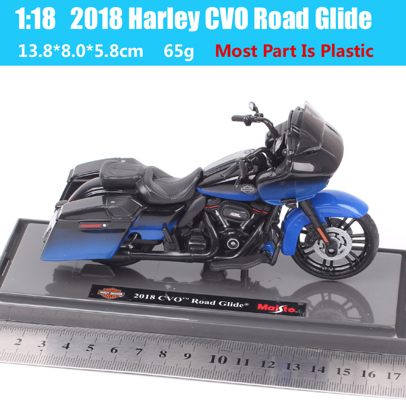 1:18 Scale Maisto 2018 HD CVO Road Glide Custom Tour Riders Bike Diecast Motorcycle Vehicle Toy Motorbike Model Kids Hobby Gift