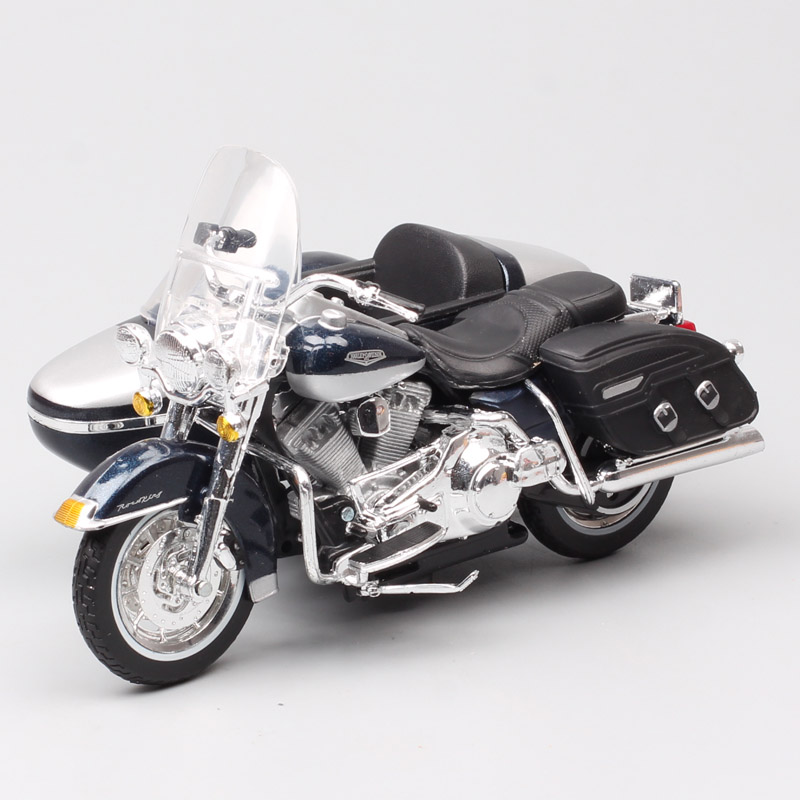 1/18 scales maisto vintage 2001 FLHRC ROAD KING classic bike sidecar Diecast three wheeled motorcycle Vehicle Touring toys model 1/18 scales maisto vintage 2001 FLHRC ROAD KING classic bike sidecar Diecast three wheeled motorcycle Vehicle Touring toys model