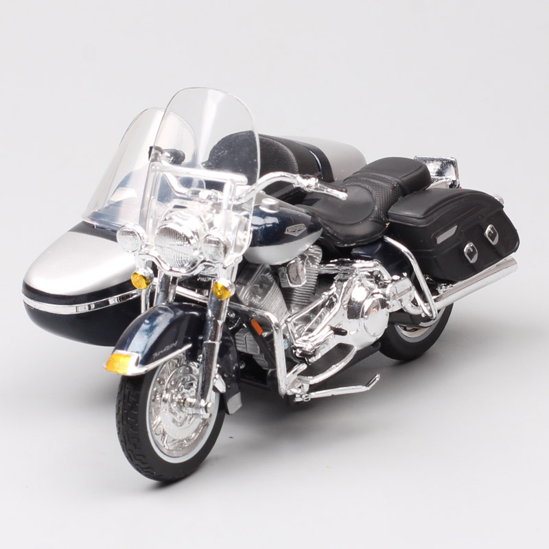 1/18 scales maisto vintage 2001 FLHRC ROAD KING classic bike sidecar Diecast three wheeled motorcycle Vehicle Touring toys model 1/18 scales maisto vintage 2001 FLHRC ROAD KING classic bike sidecar Diecast three wheeled motorcycle Vehicle Touring toys model