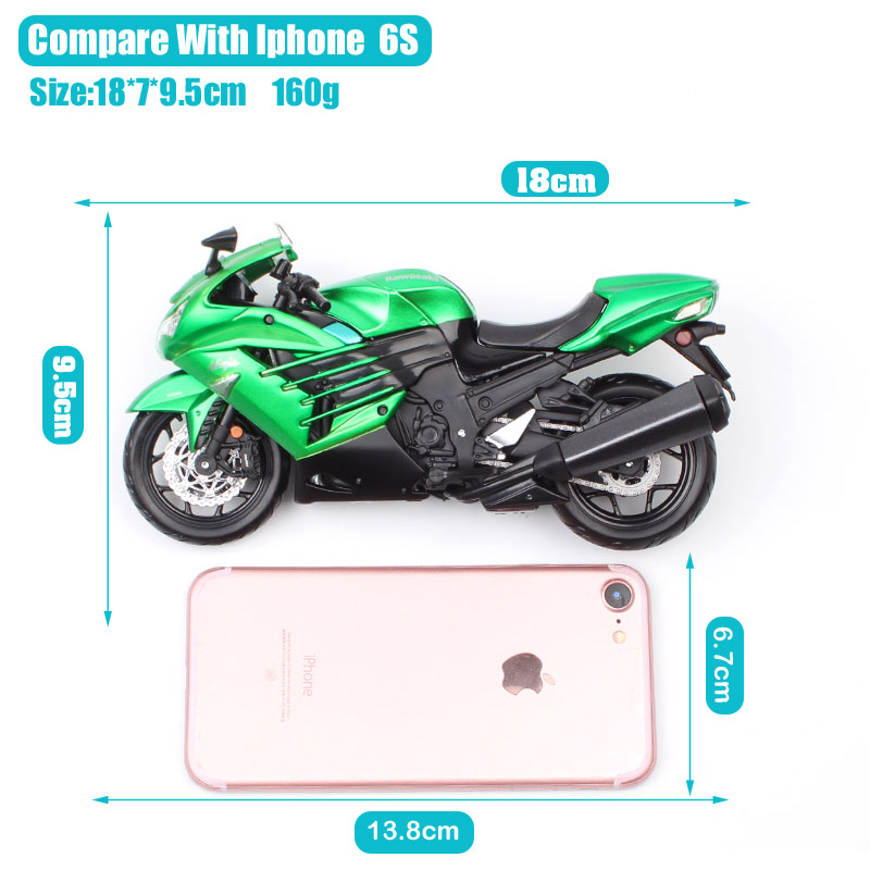 Maisto Assembly line 1:12 scale kit set the Kawasaki Ninja ZX-14 Motorcycle model ZZR1400 Diecasts & Toy Vehicles bike DIY boys