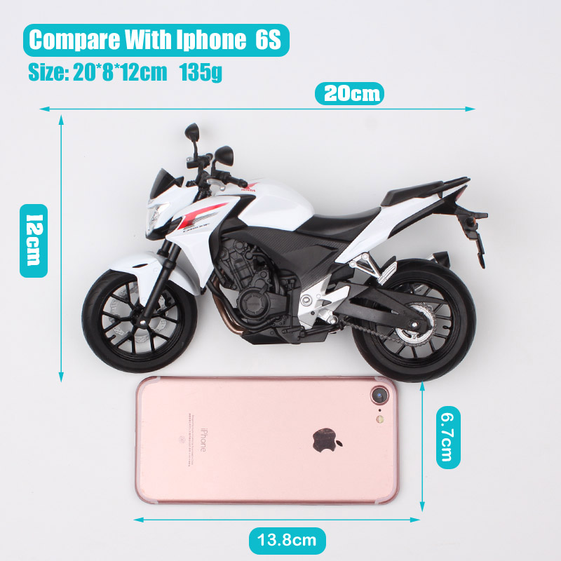Children Welly 1/10 big scale Honda CB500F CB500 twin motorcycle Diecasts & Toy Vehicles bike models Replicas moto of collection