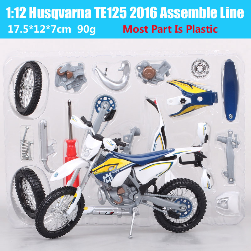 Maisto Assemble 1/12 Scale TE Husqvarna TE125 2016 Motorcycle Model Dirt Bike Motocross Enduro Off Road Model Toy DIY Install Maisto Assemble 1/12 Scale TE Husqvarna TE125 2016 Motorcycle Model Dirt Bike Motocross Enduro Off Road Model Toy DIY Install