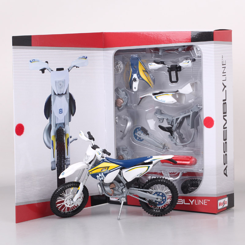 Maisto Assemble 1/12 Scale TE Husqvarna TE125 2016 Motorcycle Model Dirt Bike Motocross Enduro Off Road Model Toy DIY Install Maisto Assemble 1/12 Scale TE Husqvarna TE125 2016 Motorcycle Model Dirt Bike Motocross Enduro Off Road Model Toy DIY Install