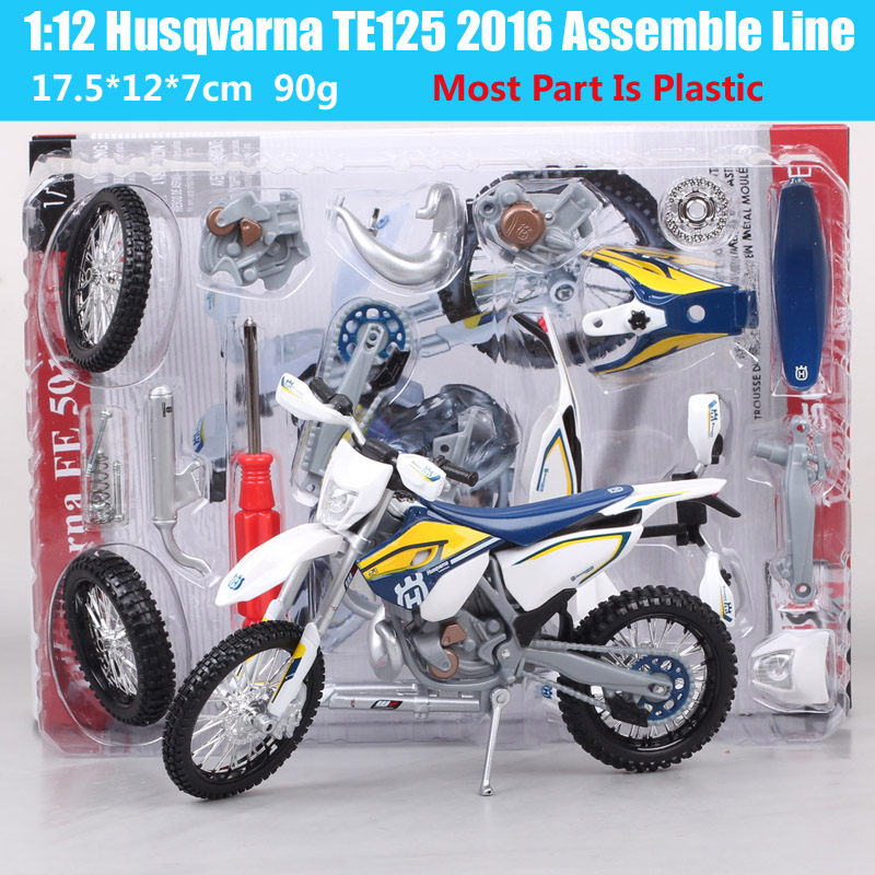 Maisto Assemble 1/12 Scale TE Husqvarna TE125 2016 Motorcycle Model Dirt Bike Motocross Enduro Off Road Model Toy DIY Install Maisto Assemble 1/12 Scale TE Husqvarna TE125 2016 Motorcycle Model Dirt Bike Motocross Enduro Off Road Model Toy DIY Install