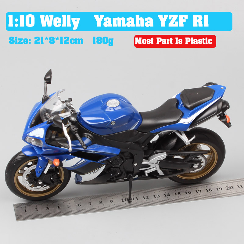 1:10 scale welly Big Yamaha YZF-R1 motorcycle Diecasts & Toy Vehicles racing motorbike model toy gift for collection of children