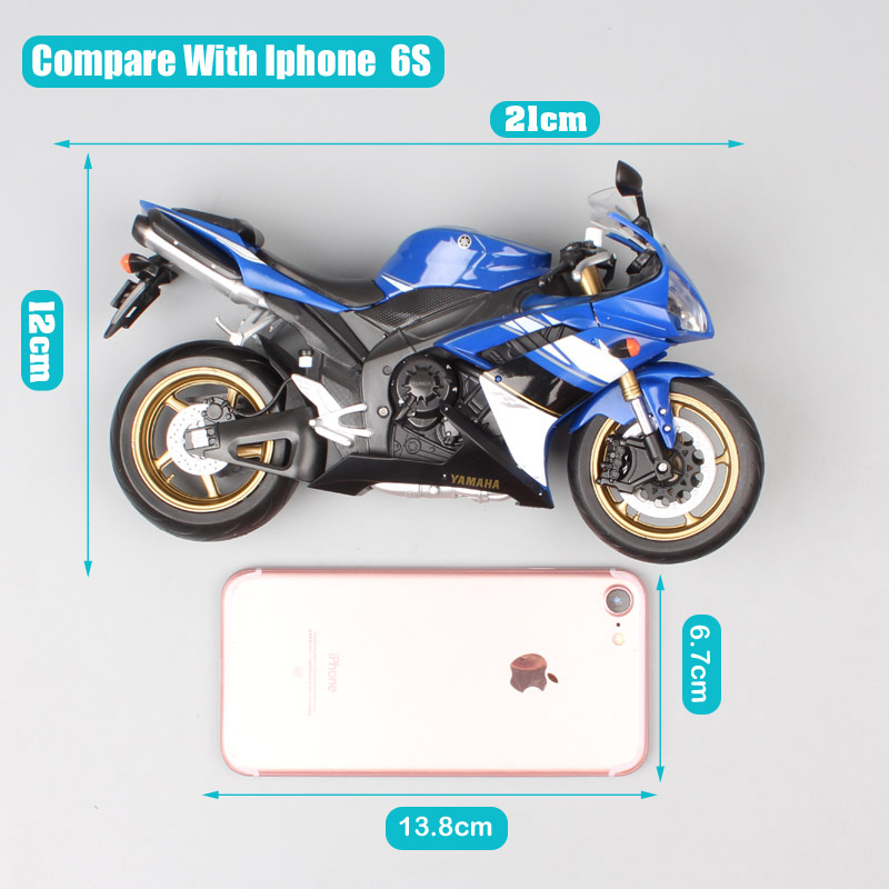 1:10 scale welly Big Yamaha YZF-R1 motorcycle Diecasts & Toy Vehicles racing motorbike model toy gift for collection of children
