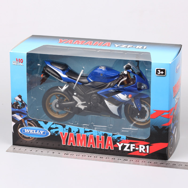 1:10 scale welly Big Yamaha YZF-R1 motorcycle Diecasts & Toy Vehicles racing motorbike model toy gift for collection of children