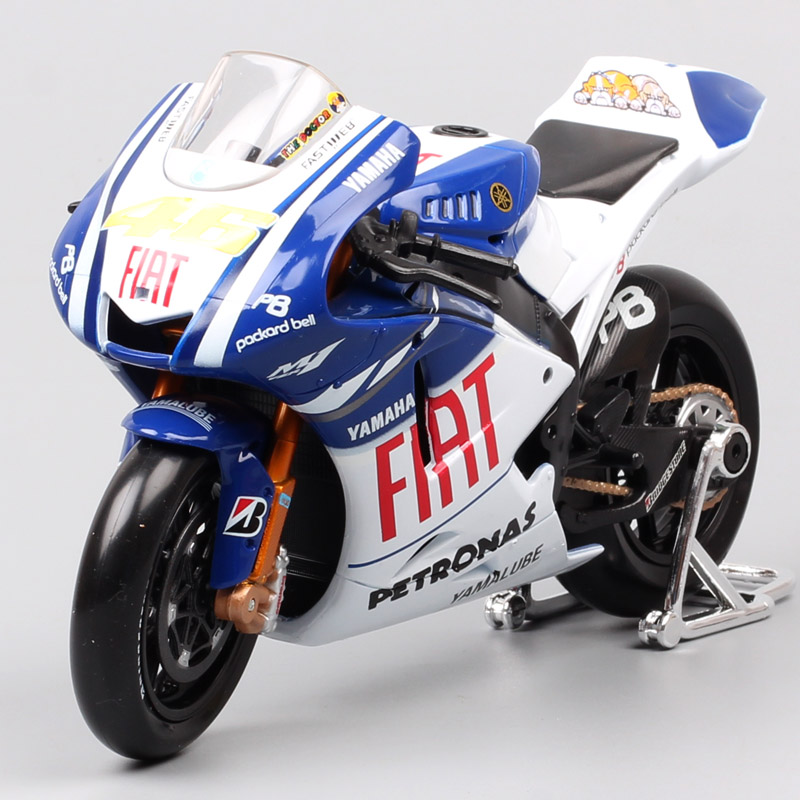 1/10 maisto scale Fiat Yamaha YZR-M1 racer No.99 Jorge Lorenzo #46 rossi motorcycle Moto bike Diecast Toys racing model GP 2009 1/10 maisto scale Fiat Yamaha YZR-M1 racer No.99 Jorge Lorenzo #46 rossi motorcycle Moto bike Diecast Toys racing model GP 2009