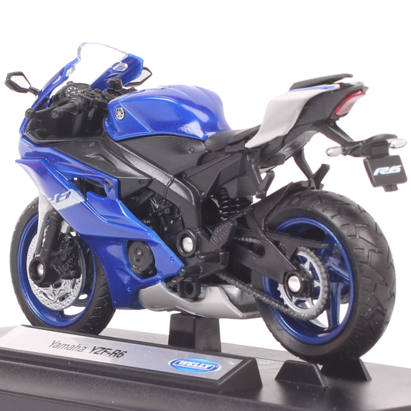 Kids 1/18 Scale Mini Welly 2020 Yamaha YZF R6 Super Racing Bike Diecast Toy Vehicle Plastic Model Motorcycle Toy Thumbnails Blue Kids 1/18 Scale Mini Welly 2020 Yamaha YZF R6 Super Racing Bike Diecast Toy Vehicle Plastic Model Motorcycle Toy Thumbnails Blue