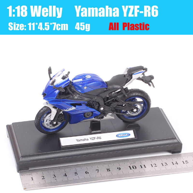 Kids 1/18 Scale Mini Welly 2020 Yamaha YZF R6 Super Racing Bike Diecast Toy Vehicle Plastic Model Motorcycle Toy Thumbnails Blue Kids 1/18 Scale Mini Welly 2020 Yamaha YZF R6 Super Racing Bike Diecast Toy Vehicle Plastic Model Motorcycle Toy Thumbnails Blue