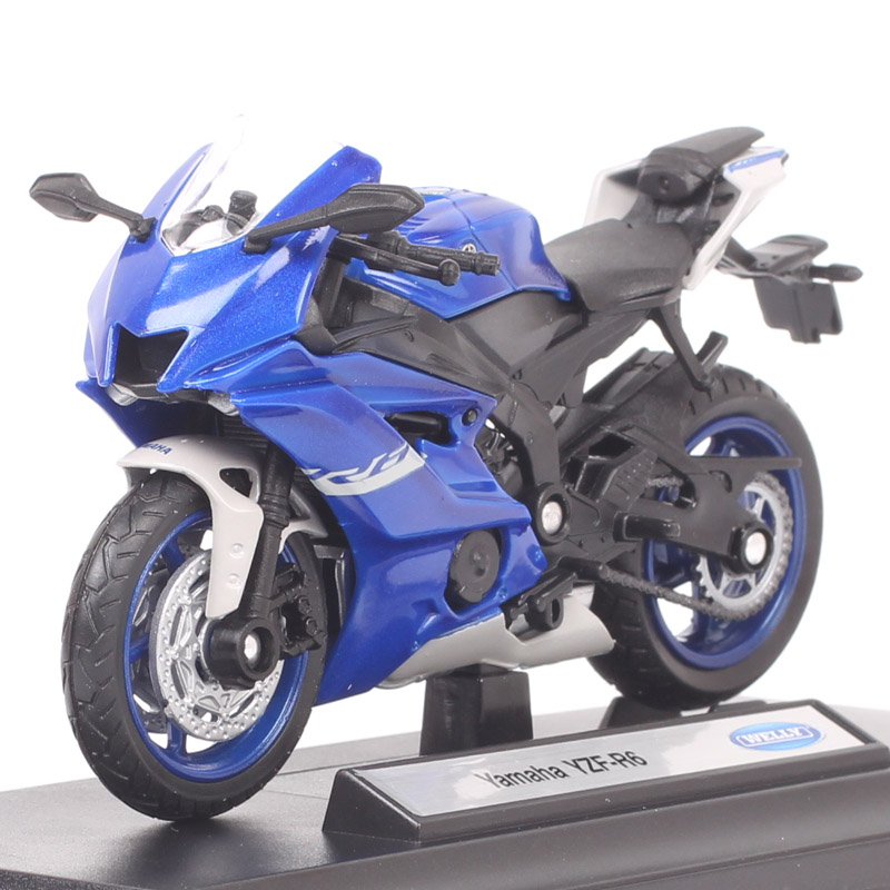 Kids 1/18 Scale Mini Welly 2020 Yamaha YZF R6 Super Racing Bike Diecast Toy Vehicle Plastic Model Motorcycle Toy Thumbnails Blue Kids 1/18 Scale Mini Welly 2020 Yamaha YZF R6 Super Racing Bike Diecast Toy Vehicle Plastic Model Motorcycle Toy Thumbnails Blue