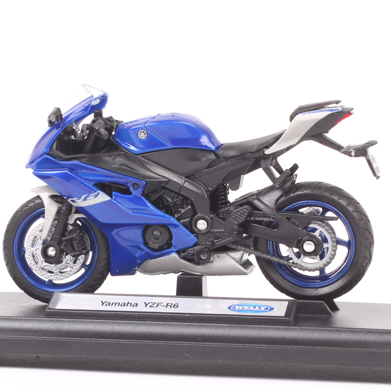 Kids 1/18 Scale Mini Welly 2020 Yamaha YZF R6 Super Racing Bike Diecast Toy Vehicle Plastic Model Motorcycle Toy Thumbnails Blue Kids 1/18 Scale Mini Welly 2020 Yamaha YZF R6 Super Racing Bike Diecast Toy Vehicle Plastic Model Motorcycle Toy Thumbnails Blue