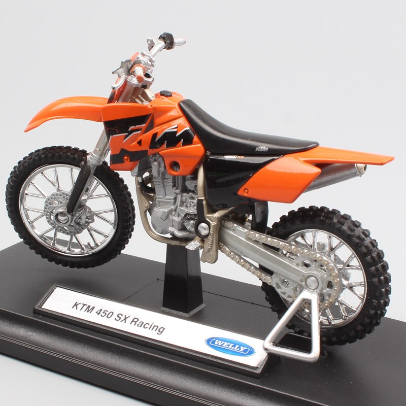 Childrens 1:18 Scale Welly 450 SX Racing Enduro Dirt Racing Motorcycle Off Road Diecasts & Toy Vehicles Supercross Bike Models