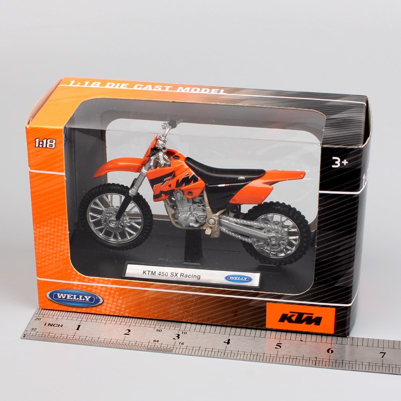 Childrens 1:18 Scale Welly 450 SX Racing Enduro Dirt Racing Motorcycle Off Road Diecasts & Toy Vehicles Supercross Bike Models