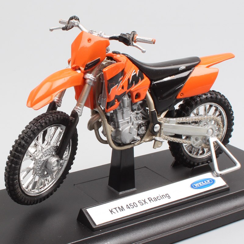 Childrens 1:18 Scale Welly 450 SX Racing Enduro Dirt Racing Motorcycle Off Road Diecasts & Toy Vehicles Supercross Bike Models