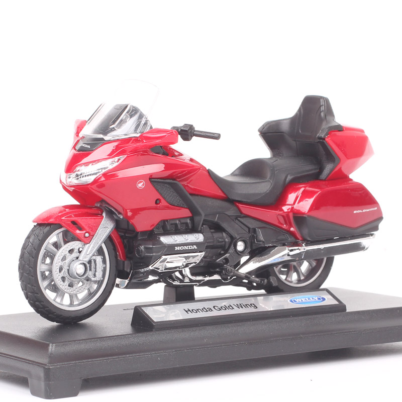 1/18 Scale Small Welly 2020 Honda Gold Wing Cruiser Bike Model Diecast Toy Vehicle Touring Motorcycle Toy Of Collectible Boys