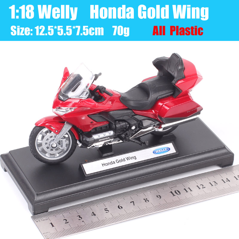 1/18 Scale Small Welly 2020 Honda Gold Wing Cruiser Bike Model Diecast Toy Vehicle Touring Motorcycle Toy Of Collectible Boys