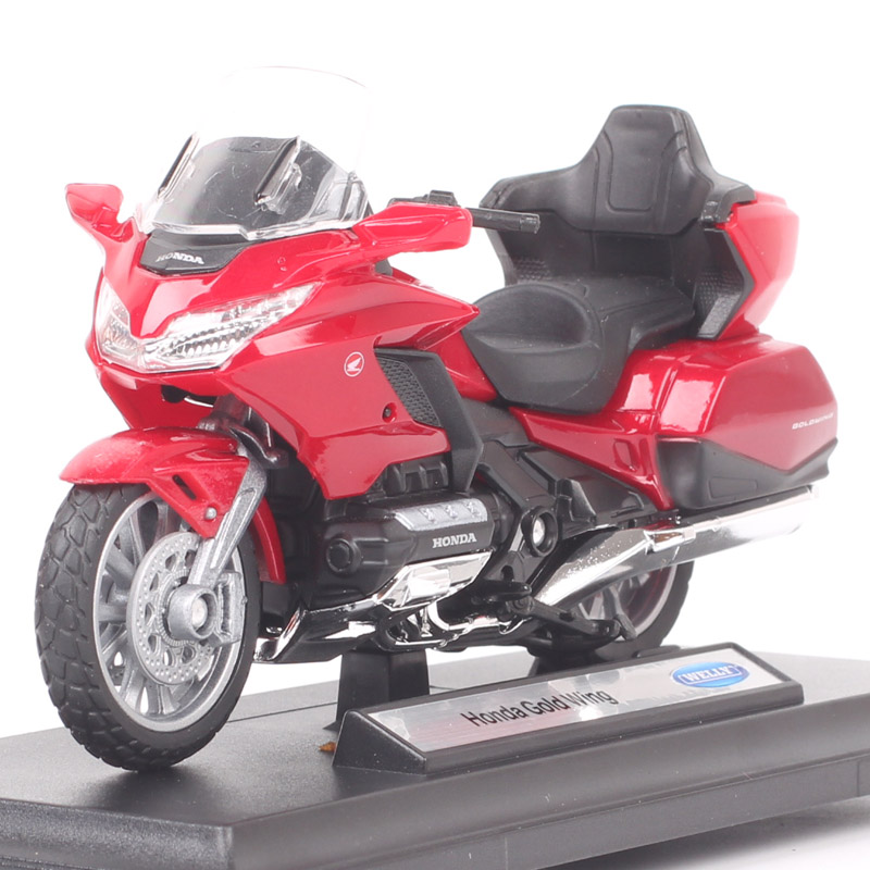 1/18 Scale Small Welly 2020 Honda Gold Wing Cruiser Bike Model Diecast Toy Vehicle Touring Motorcycle Toy Of Collectible Boys