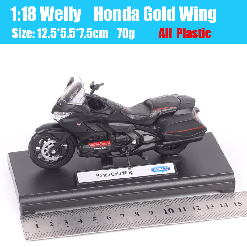 1/18 Scale Small Welly 2020 Honda Gold Wing Cruiser Bike Model Diecast Toy Vehicle Touring Motorcycle Toy Of Collectible Boys