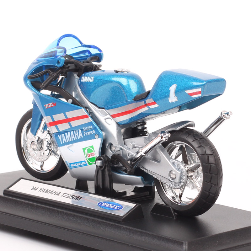 Welly 1/18 Scale 1994 Yamaha TZ 250 TZ250M #1 France Test Bike GP Racing Diecast Vehicle Model Moto Motorcycle Children's Toys