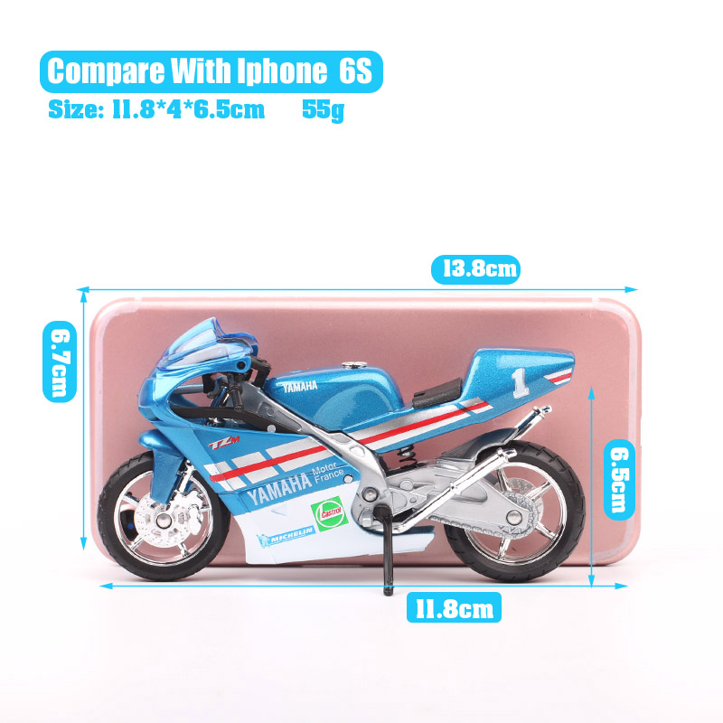 Welly 1/18 Scale 1994 Yamaha TZ 250 TZ250M #1 France Test Bike GP Racing Diecast Vehicle Model Moto Motorcycle Children's Toys