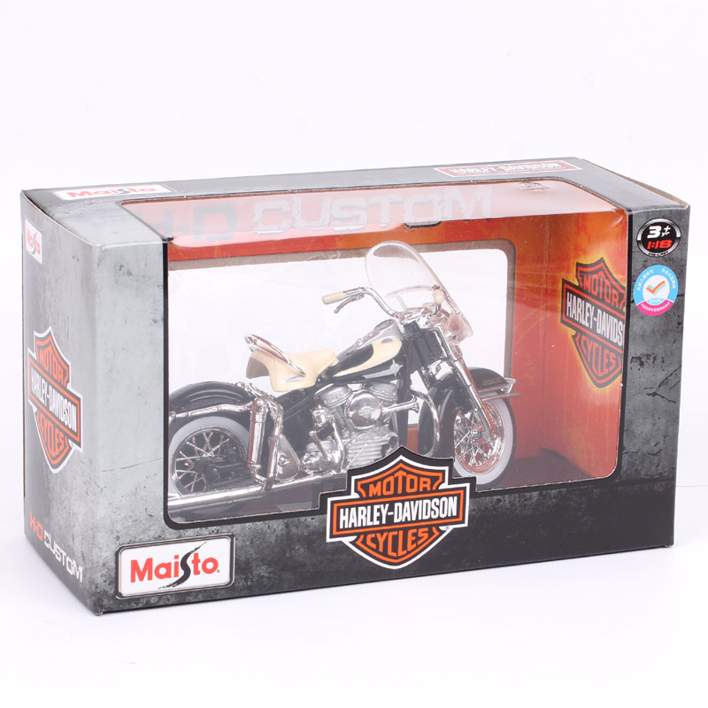 Kids 1:18 Scale classic Maisto 1962 FLH DUO GLIDE bike Panhead hydra glide sport Diecast model vehicles motorcycle toy miniature