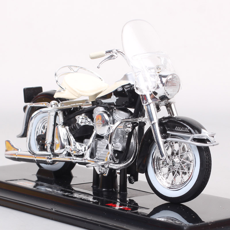 Kids 1:18 Scale classic Maisto 1962 FLH DUO GLIDE bike Panhead hydra glide sport Diecast model vehicles motorcycle toy miniature