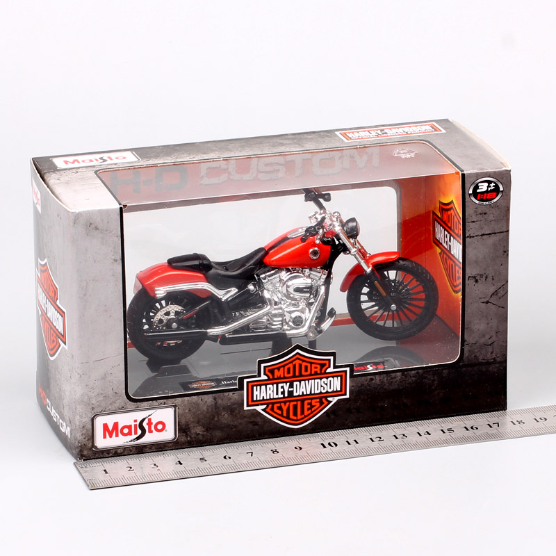 1/18 scales maisto 2016 HD Breakout softail motorcycle Diecast Vehicle toy miniatures for children's collection sports bike red