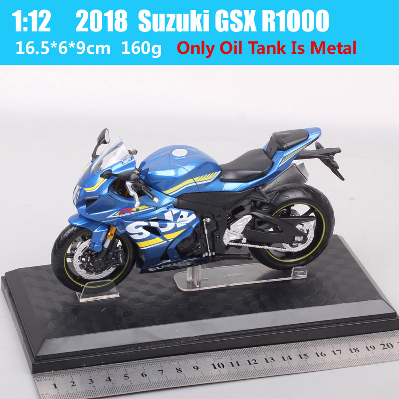 Kids 1/12 Scale 2018 Suzuki GSX-R1000 Sports Racing Motorcycle model Diecasts & Toy Vehicles moto bikes toy Replicas Gift Stand Kids 1/12 Scale 2018 Suzuki GSX-R1000 Sports Racing Motorcycle model Diecasts & Toy Vehicles moto bikes toy Replicas Gift Stand