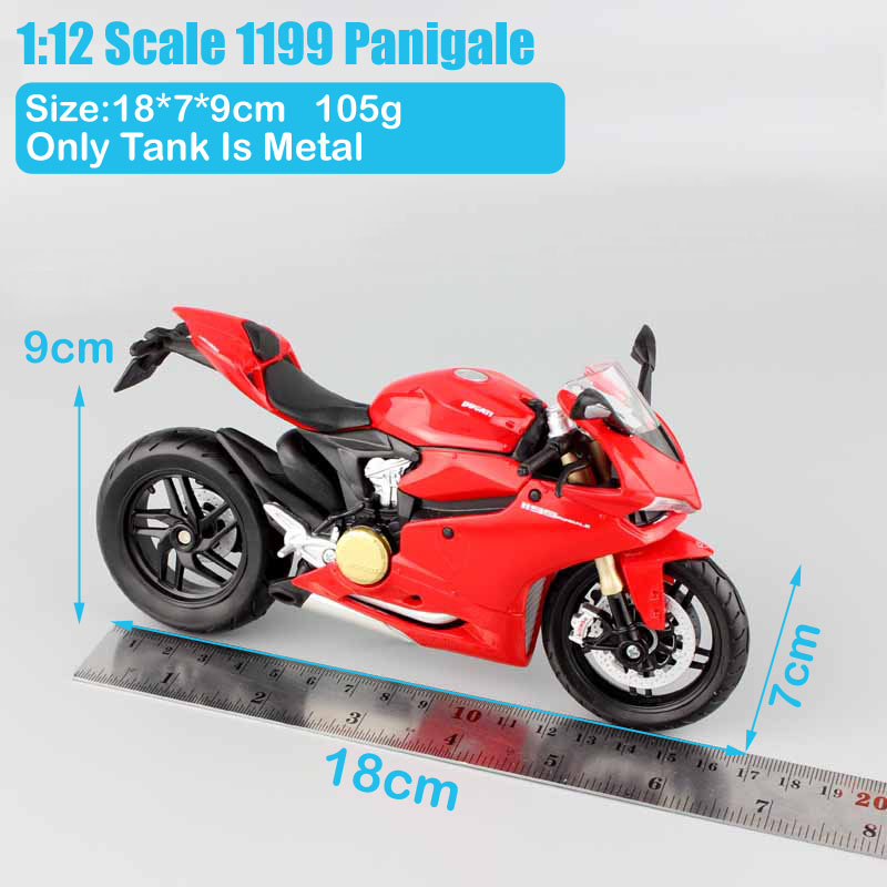 1:12 scale Maisto children 1199 Panigale R Superbike Die casting model motorbike motorcycle race Replica bike mini metal toy red