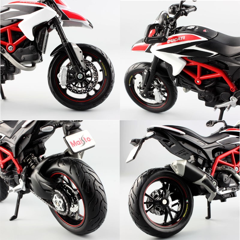 Maisto 1/12 Scale Ducati Hypermotaro 1100 EVO Corse Supermotard Moto bike Track Diecast Model Motorcycles Toy Kids Gift Replicas