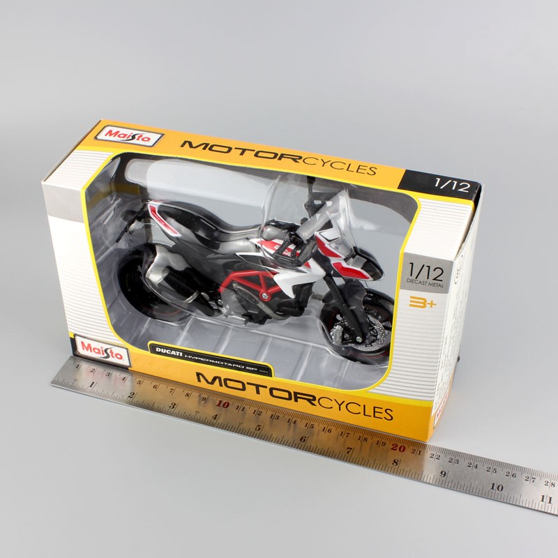 Maisto 1/12 Scale Ducati Hypermotaro 1100 EVO Corse Supermotard Moto bike Track Diecast Model Motorcycles Toy Kids Gift Replicas