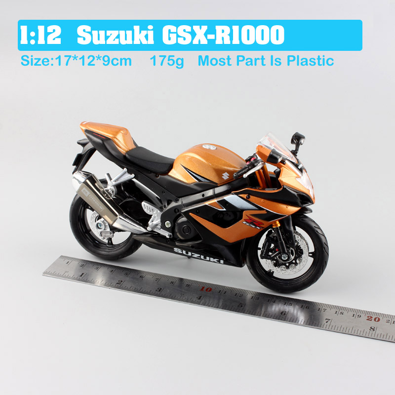 Masito 1/12 scale Suzuki GSX-R1000 Gixxer GSXR sport bike metal diecast model Vehicle motorcycle moto toys miniatures for childs
