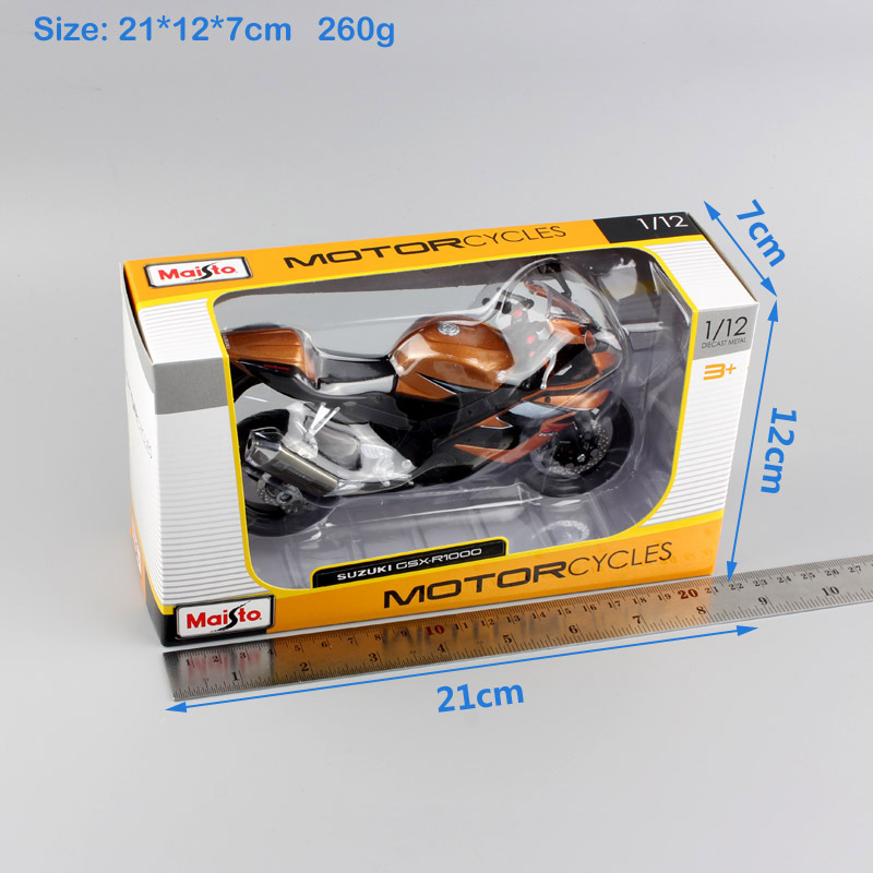 Masito 1/12 scale Suzuki GSX-R1000 Gixxer GSXR sport bike metal diecast model Vehicle motorcycle moto toys miniatures for childs