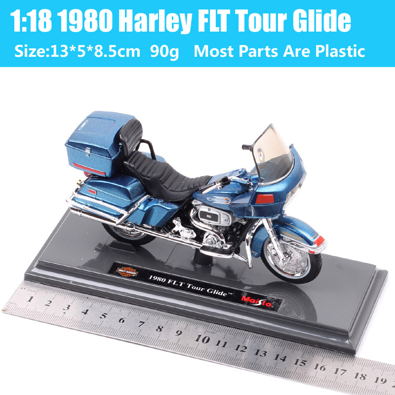 Classic Maisto 1/18 Scale 1980 FLT Tour Glide 1340 Moto Bike Vehicle Diecast Model Sport Touring Motorcycle Toy Replicas Of kids