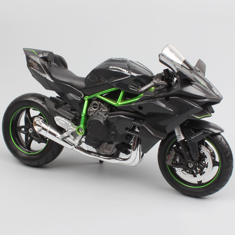 1:12 Scale Kawasaki Ninja H2 H2R diecast sportbike Track racing motorcycle supercharged models miniatures bike toy for child's 1:12 Scale Kawasaki Ninja H2 H2R diecast sportbike Track racing motorcycle supercharged models miniatures bike toy for child's