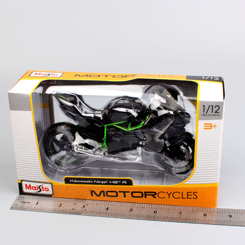 1:12 Scale Kawasaki Ninja H2 H2R diecast sportbike Track racing motorcycle supercharged models miniatures bike toy for child's 1:12 Scale Kawasaki Ninja H2 H2R diecast sportbike Track racing motorcycle supercharged models miniatures bike toy for child's