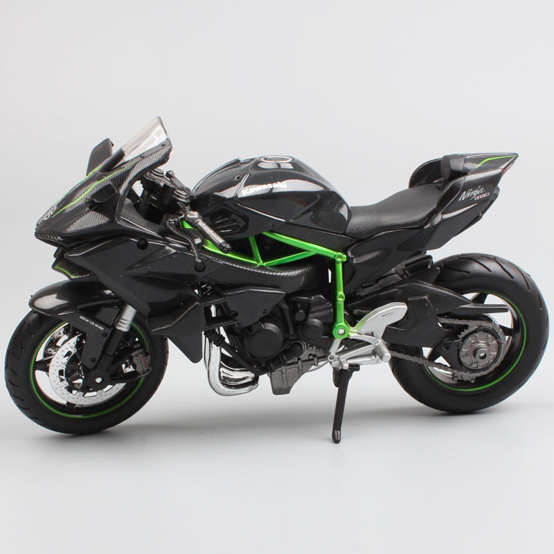 1:12 Scale Kawasaki Ninja H2 H2R diecast sportbike Track racing motorcycle supercharged models miniatures bike toy for child's 1:12 Scale Kawasaki Ninja H2 H2R diecast sportbike Track racing motorcycle supercharged models miniatures bike toy for child's