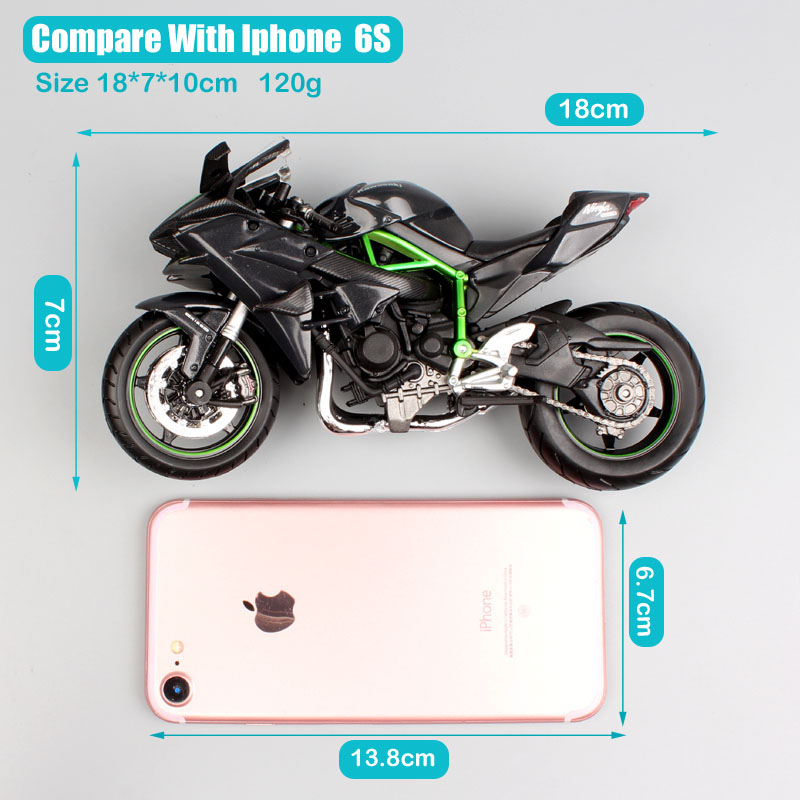 1:12 Scale Kawasaki Ninja H2 H2R diecast sportbike Track racing motorcycle supercharged models miniatures bike toy for child's 1:12 Scale Kawasaki Ninja H2 H2R diecast sportbike Track racing motorcycle supercharged models miniatures bike toy for child's
