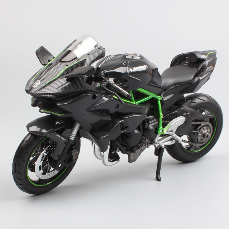 1:12 Scale Kawasaki Ninja H2 H2R diecast sportbike Track racing motorcycle supercharged models miniatures bike toy for child's 1:12 Scale Kawasaki Ninja H2 H2R diecast sportbike Track racing motorcycle supercharged models miniatures bike toy for child's