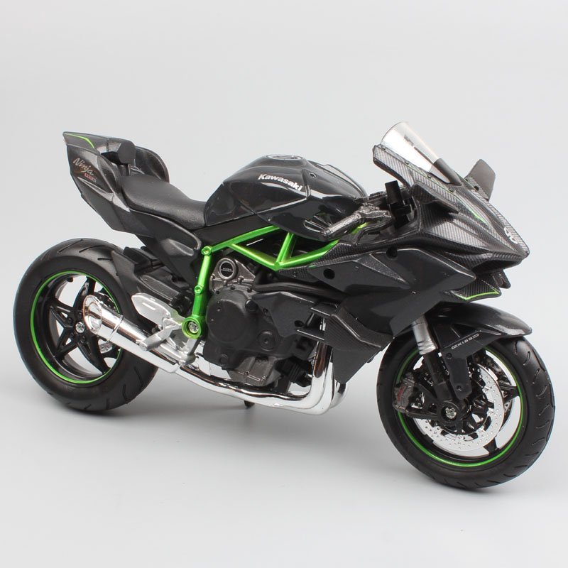 1:12 Scale Kawasaki Ninja H2 H2R diecast sportbike Track racing motorcycle supercharged models miniatures bike toy for child's 1:12 Scale Kawasaki Ninja H2 H2R diecast sportbike Track racing motorcycle supercharged models miniatures bike toy for child's