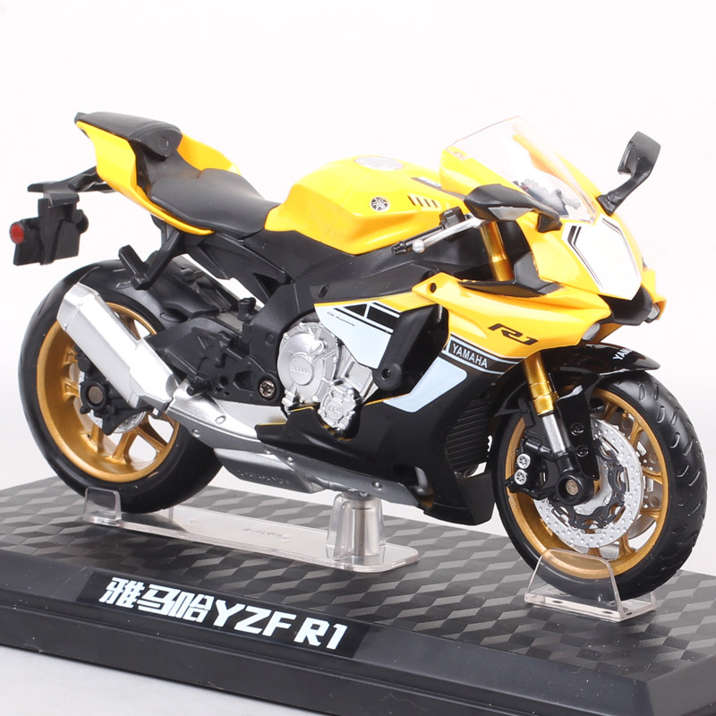 1:12 Scale 2018 Yamaha YZF-R1 Road Rider Motorcycle model Diecast Toy Vehicle Super Sports Moto Bikes Toy Of Boys Gift Souvenir
