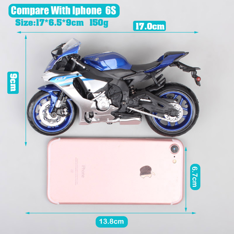 1:12 Scale 2018 Yamaha YZF-R1 Road Rider Motorcycle model Diecast Toy Vehicle Super Sports Moto Bikes Toy Of Boys Gift Souvenir
