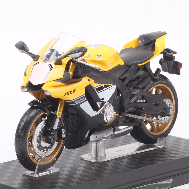 1:12 Scale 2018 Yamaha YZF-R1 Road Rider Motorcycle model Diecast Toy Vehicle Super Sports Moto Bikes Toy Of Boys Gift Souvenir