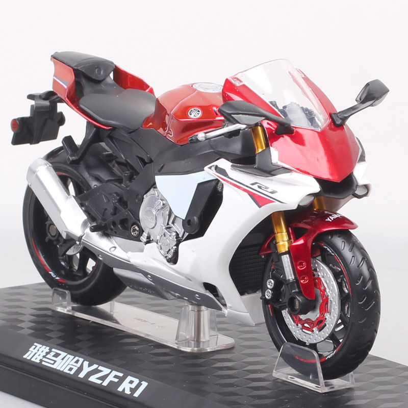 1:12 Scale 2018 Yamaha YZF-R1 Road Rider Motorcycle model Diecast Toy Vehicle Super Sports Moto Bikes Toy Of Boys Gift Souvenir