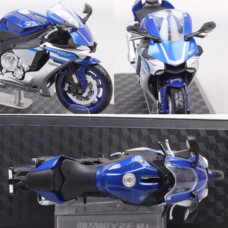 1:12 Scale 2018 Yamaha YZF-R1 Road Rider Motorcycle model Diecast Toy Vehicle Super Sports Moto Bikes Toy Of Boys Gift Souvenir