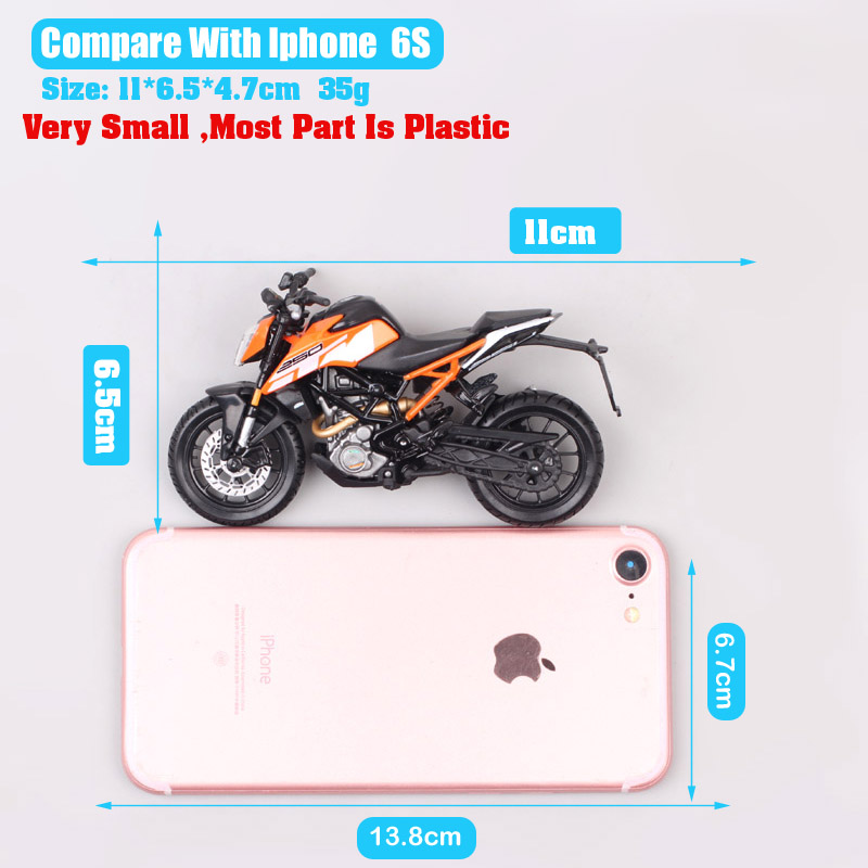 Bburago 1:18 Scales Small 250 Duke Street Bike Motorcycle Diecasts & Toy Vehicles Miniatures Gift Moto Replicas for Kids Boys