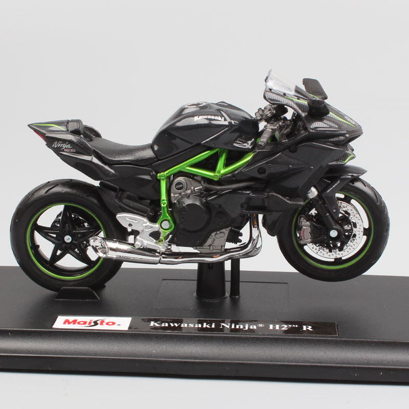 1:18 Scale mini maisto Kawasaki Ninja H2 H2R diecast street Supersport bike trail racing motorcycle modeling toy for kid's boys 1:18 Scale mini maisto Kawasaki Ninja H2 H2R diecast street Supersport bike trail racing motorcycle modeling toy for kid's boys